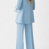 Ensemble Blazer Urbain Julia et Pantalons à Coupe Régulière