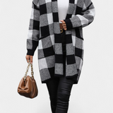 Cardigan Casual à Carreaux Lovella avec Poches