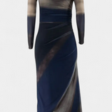 Robe Midi Ajustée Galene avec Cape