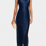 Robe Jianna à Col Halter avec Franges Métalliques