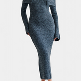 Robe ajustée en tricot à une épaule Solsona