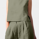 Ensemble Sans Manches Yvanne Vintage d'Été