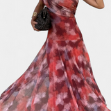 Robe Maxi Tie-Dye Une Épaule Jessamy