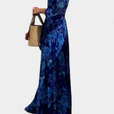 Robe Davina Longue Off-Shoulder avec Imprimé Floral Romantique