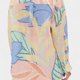 Ensemble Lumina Tropical avec Chemise Ample et Shorts Taille Haute