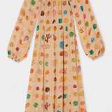 Robe Style Fée Alvie avec Imprimé de Coquillages Marins