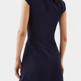 Robe Mini Karen avec Col Haut et Détail Plissé