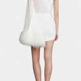 Robe Ajustée Nivalis avec Volants et Décolleté en V