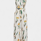 Mono Long Slara avec Décolleté en V et Ceinture Ajustable