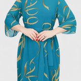 Robe Midi Ame avec Ceinture et Coupe Polyvalente