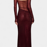 Robe de Soirée Dottie avec Détails Transparents