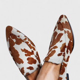 Mocassins en Cuir Grèce à Talon Bas et Pointe Aiguisée