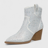 Bottes Élégantes Berenice avec Patchwork et Fermeture Latérale