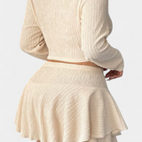 Ensemble Top Long Daline et Jupe Mini Volants