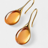 Boucles d'Oreilles en Cristal en Or et Argent