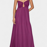 Robe Elettra Maxi avec Bretelles Fines et Tombé Fluide