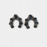 Boucles d'oreilles en forme de fer à cheval en pierre naturelle