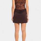 Robe Mini Sans Manches en Dentelle Nottola