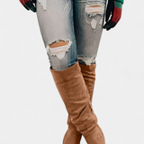 Bottes à Talon Large jusqu'au Genou Calliope