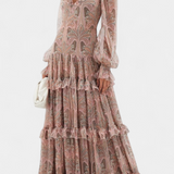 Robe Maxi à Imprimé Paisley Vintage Ayla