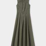 Mono sans manches à jambes larges Blanche avec plis et col rond