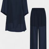 Ensemble Kitty de Deux Pièces avec Design Off-Shoulder et Silhouette Fluide