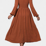 Robe Midi de Bureau Faela avec Pois Suisses