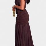 Robe Bodycon en Maille Plissée Noelia