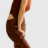 Robe Maxi Mafalda avec Style de Top à Bretelles et Silhouette Ajustée