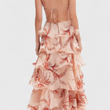 Robe Juliette avec Volants et Décolleté Bijou