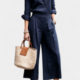 Ensemble Chemise Ample et Pantalons Capri en Rose