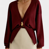 Cardigan Doré Uni Solferina