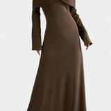 Robe Longue Ajustée à Une Épaule Adia