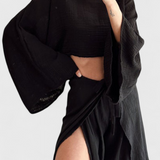 Ensemble Décontracté Maeva en Deux Pièces avec Ouverture et Nœud