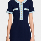 Robe Midi en Tricot Alexia avec Détail