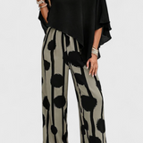 Ensemble Asymétrique Aleida avec Top et Pantalons Imprimés