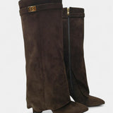 Bottes à Talon Carré jusqu'au Genou