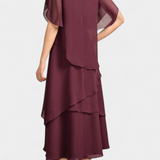Robe Asymétrique en Chiffon Cornelia avec Silhouette Fluide