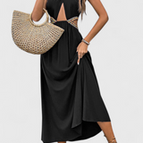 Robe Midi Halter Sorina avec Découpe