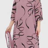 Robe Midi Ame avec Ceinture et Coupe Polyvalente