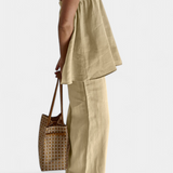 Ensemble Lía d'Été avec Top Ample et Pantalons Fluides