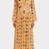 Robe Style Fée Alvie avec Imprimé de Coquillages Marins