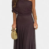 Robe Maxi Tie-Dye Une Épaule Jessamy