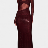 Robe de Soirée Dottie avec Détails Transparents