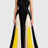 Robe Maxi Antía Off-Shoulder avec Imprimé Élégant