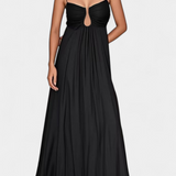 Robe Elettra Maxi avec Bretelles Fines et Tombé Fluide