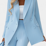 Ensemble Blazer Urbain Julia et Pantalons à Coupe Régulière