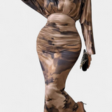 Robe Eulalie avec Manches Chauve-Souris et Décolleté en V