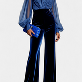 Analisse Mono avec Décolleté en V et Pantalon Large