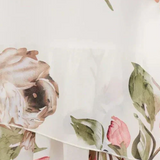 Robe en Chiffon Fluide Tameka avec Pétales et Manches Transparentes